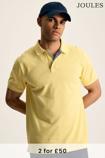 Joules Woody Yellow Cotton plain Polo Shirt (N50805) | £29.95
