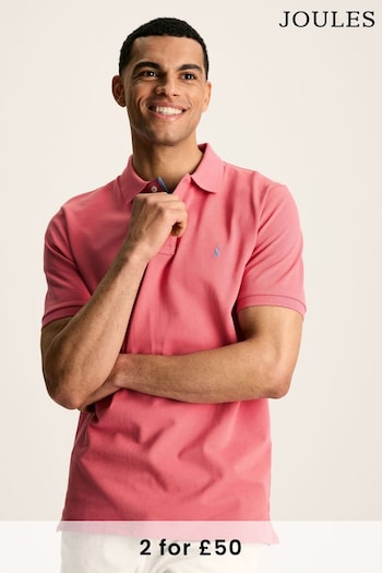 Joules Woody Soft Pink Cotton Polo Shirt (N50806) | £29.95