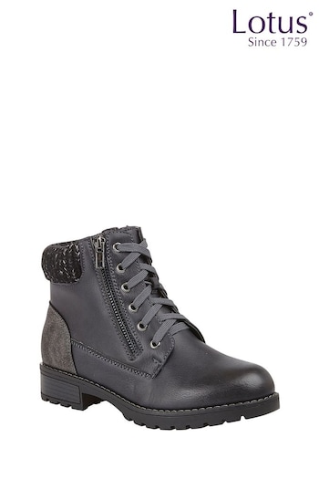 Lotus Blue Lace-Up Ankle Boots odor (N50828) | £65