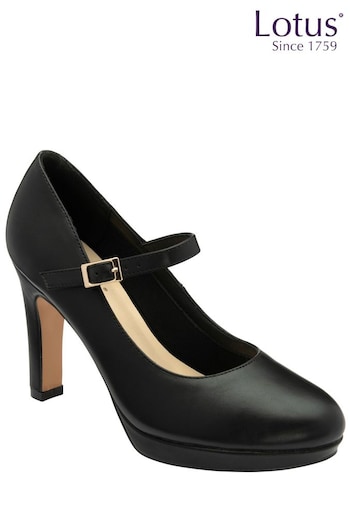 Lotus Black Mary-Jane Shoes (N50856) | £60