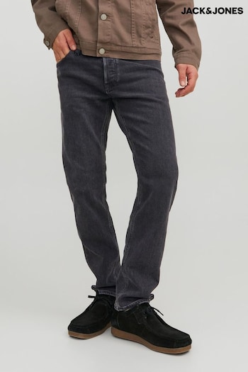 JACK & JONES Grey Mike Regular Tapered Jeans (N51108) | £35