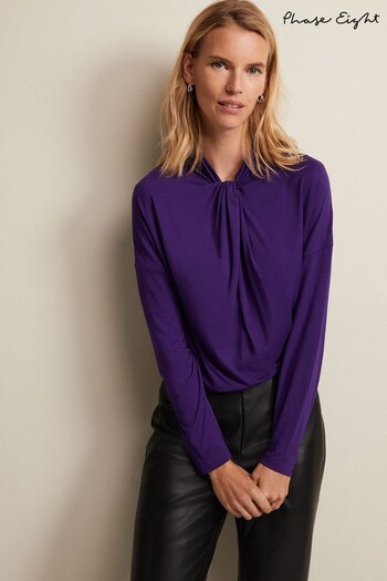 Phase Eight Purple Reign Purple Jersey Top (N51142) | £49