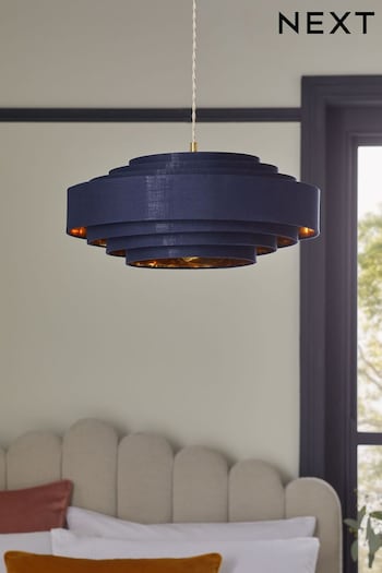 Blue Rico Tiered Easy Fit Lamp Shade (N51168) | £60