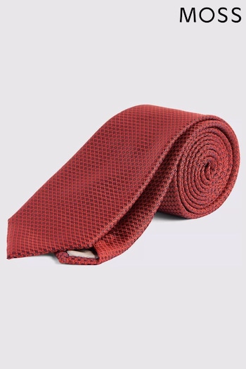 MOSS Red Textured Tie (N51189) | £20