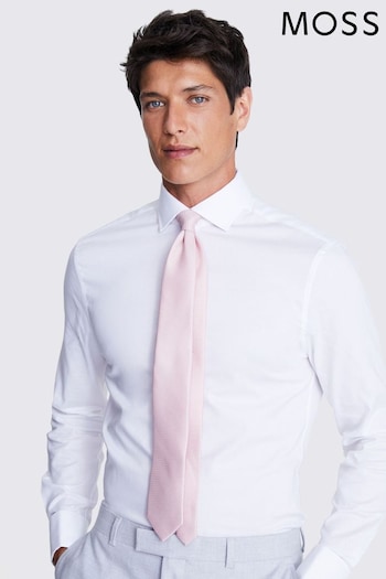 MOSS Dusty Pink Textured Tie (N51191) | £20
