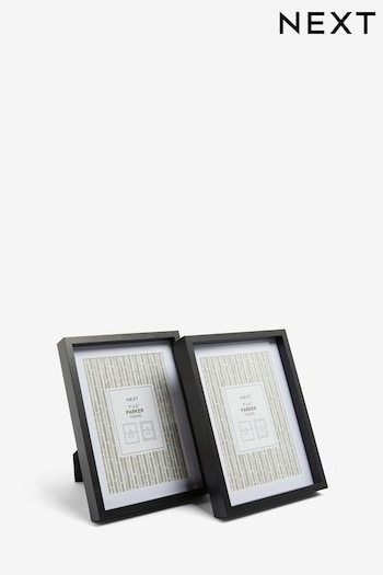 Set of 2 Black Parker Photo Frames (N51223) | £7 - £12