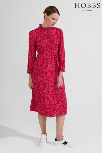 Hobbs Red Petite Elenora Dress (N51239) | £149