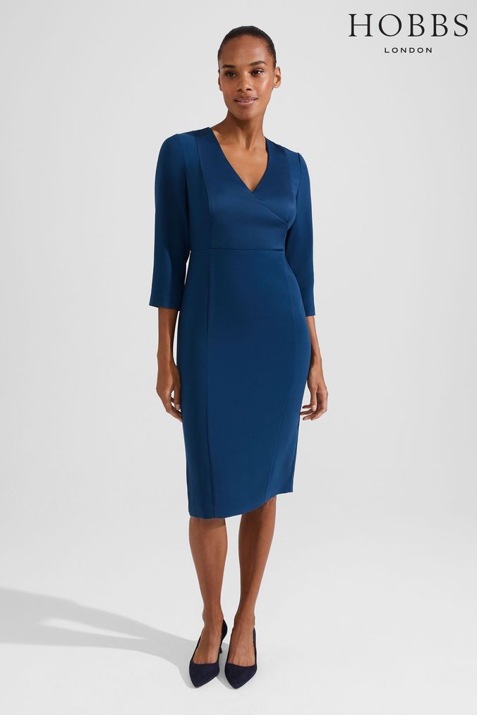 Hobbs darcie dress navy cheap