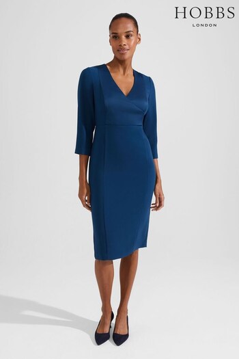 Hobbs Blue Saige Dress (N51240) | £149