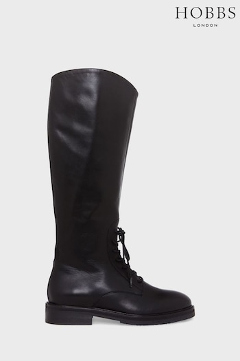 Hobbs Laurel Knee Black Boots Metallic (N51255) | £289