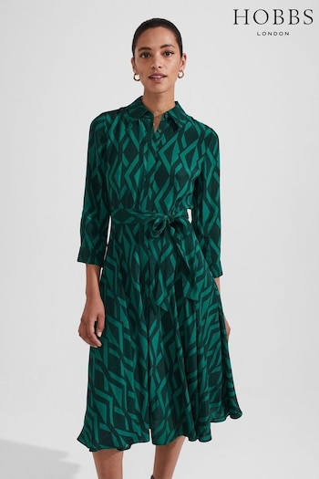 Hobbs Green Petite Lainey Dress (N51264) | £149