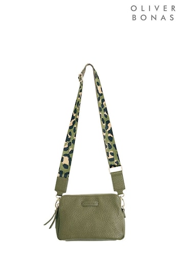 Oliver Bonas Khaki Green Isla Cross-Body Bag (N51591) | £49.50