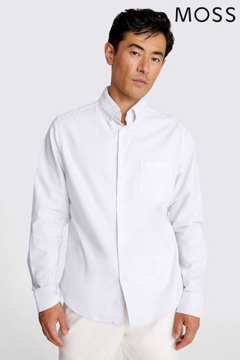 MOSS Washed Oxford White Shirt (N51692) | £35