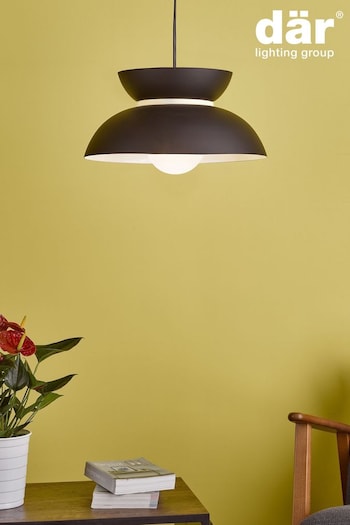 Dar Lighting Black Larina Pendant Ceiling Light (N51779) | £60