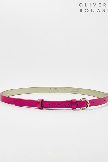 Oliver Bonas Metallic Pink Skinny Jeans Belt (N51802) | £22