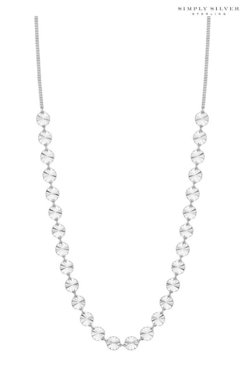 Simply Silver Silver Tone Diamond Cut Chain Necklace (N51874) | £40
