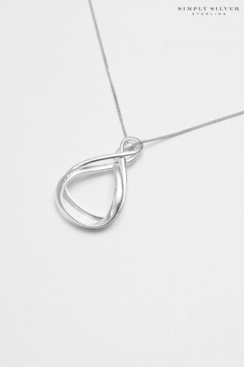 Simply Silver Silver Tone Recycled Infinity Necklace (N51875) | £55