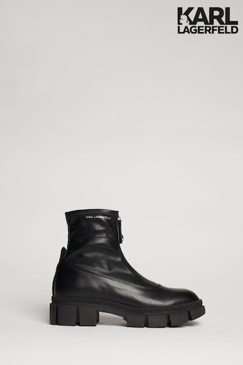 Karl Lagerfeld Aria Leather Zip Stretch Boot (N51921) | £250