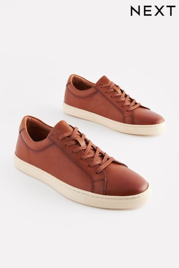 Tan Brown Leather Trainers (N51983) | £49