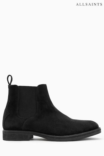AllSaints Creed Suede Black Boots (N51991) | £199