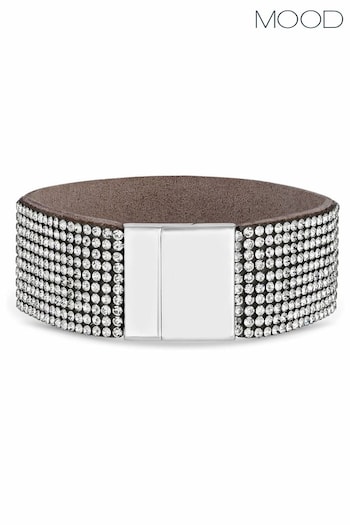 Mood Silver Crystal Diamante Magnetic Bracelet (N52216) | £17