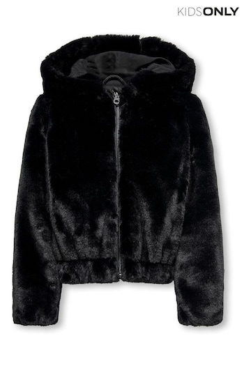 ONLY KIDS Faux Fur Zip-Up Hooded Coat (N52364) | £48