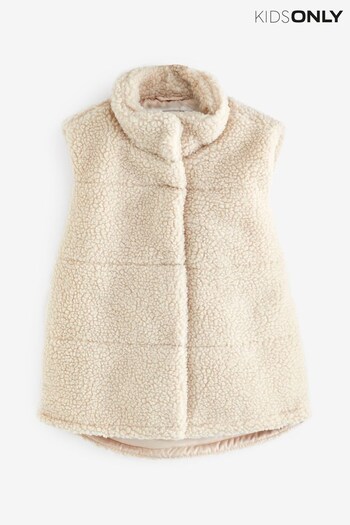 ONLY KIDS Zip-Up Cosy Borg Gilet (N52367) | £30