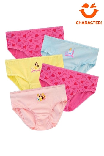 Character Pink Disney Princess Underwears 5 Pack (N52385) | £13