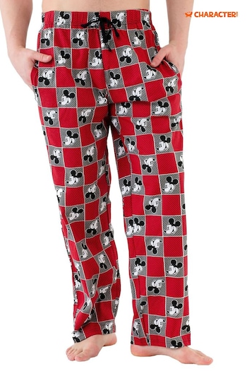 Character Red Mickey Mouse Lounge Checkered Joggers (N52388) | £17