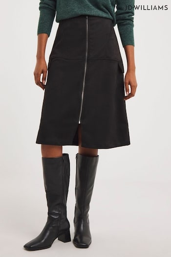 JD Williams Black Suedette Midi Skirt (N52481) | £30