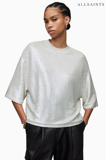 AllSaints Cream Juela T-Shirt (N52503) | £139