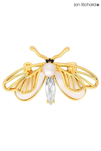 Jon Richard Gold Tone Butterfly Pearl And Mother Of Pearl Gift Boxed Brooch (N52528) | £26