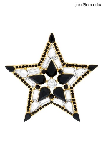 Jon Richard Gold Tone Crystal Star Gift Boxed Brooch (N52532) | £28