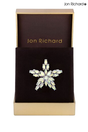 Jon Richard Silver Tone Cubic Zirconia And Aurora Borealis Statement Gift Brooch (N52534) | £35