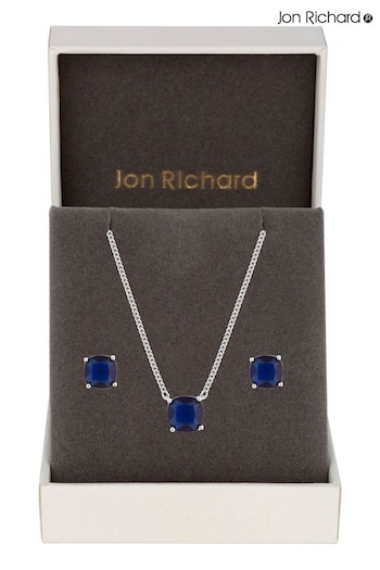 Jon Richard Silver Tone Cubic Zirconia Open Gift Boxed Stone Set (N52536) | £15