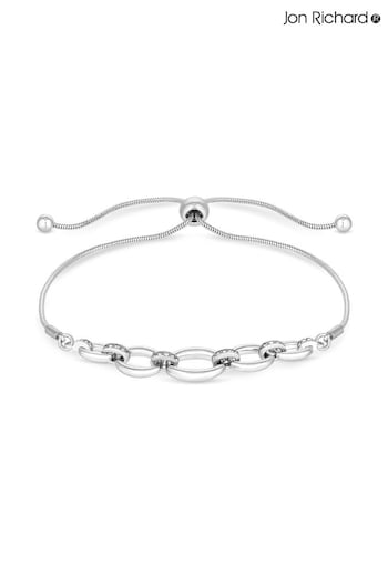 Jon Richard Silver Tone Polished Link Chain Bracelet (N52626) | £22