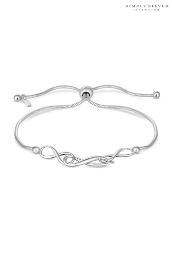 Simply Silver Infinity Silver Tone Toggle Bracelet (N52642) | £40
