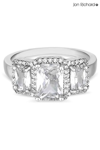 Jon Richard Silver Tone Crystal Cubic Zirconia Ring (N52701) | £25