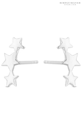 Simply Silver Sterling Silver Tone 925 Star Stud Earrings (N52778) | £20