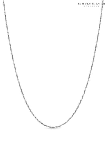 Simply Silver Sterling Silver Tone 925 Sparkling Necklace (N52824) | £35