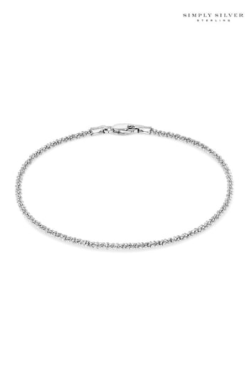 Simply Silver Silver Tone Sparkle Bracelet (N52825) | £22