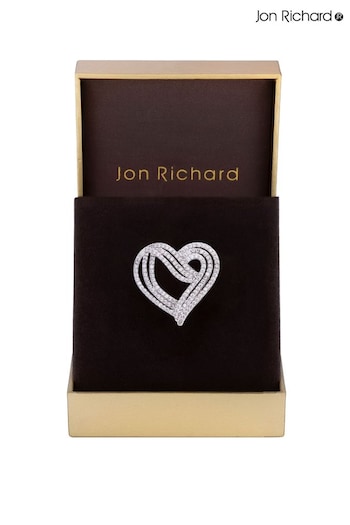 Jon Richard Silver Tone Cubic Zirconia Brooch (N52829) | £32