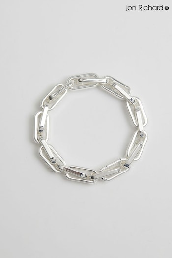 Jon Richard Silver Tone Recycled Chain Stretch Bracelet (N52844) | £22