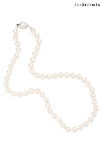 Jon Richard White Necklace with Oval Clasp (N52861) | £16