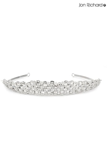 Jon Richard Silver Tone Radiance Collection Gift Pouch Crystal Tiara (N52874) | £70