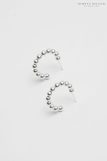 Simply Silver Sterling Silver 925 Polished Orb Hoop Earrings (N52939) | £35