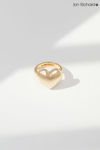 Jon Richard Gold Tone Adjustable Polished Heart Ring (N53008) | £20