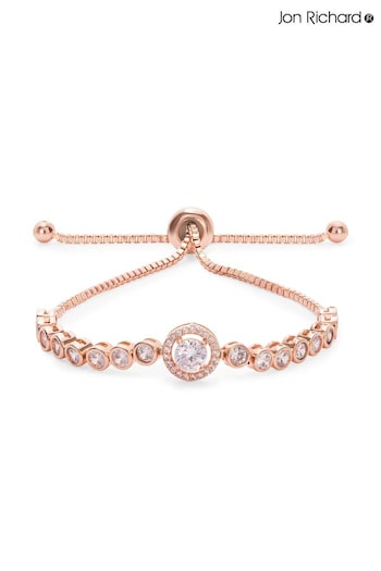 Jon Richard Pink Rose Gold Tone Bracelet (N53134) | £26