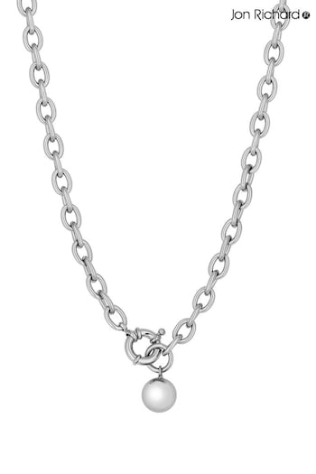 Jon Richard Silver Tone Polished Ball Necklace (N53261) | £28