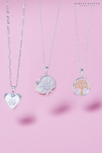 Simply Silver Silver Tone Tone Tree Of Love Shaker Pendant Necklace (N53316) | £35